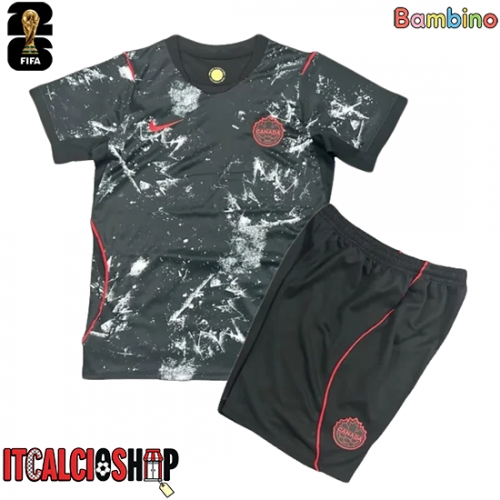 Canada Seconda Maglia Bambino Mondiali 2026 Manica Corta (+ Pantaloni corti)